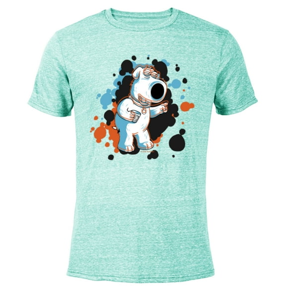 Family Guy Brian Social Butterfly - Short Sleeve Blended T-Shirt for Adults - Customized-Ocean Blue