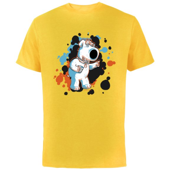 Family Guy Brian Social Butterfly - Short Sleeve Cotton T-Shirt for Adults - Customized-Yellow