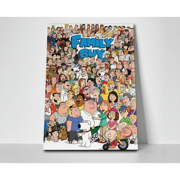 Family Guy Characters Poster or Wrapped Canvas