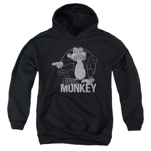 Family Guy Evil Monkey Youth Pullover Hoodie Sweatshirt Black