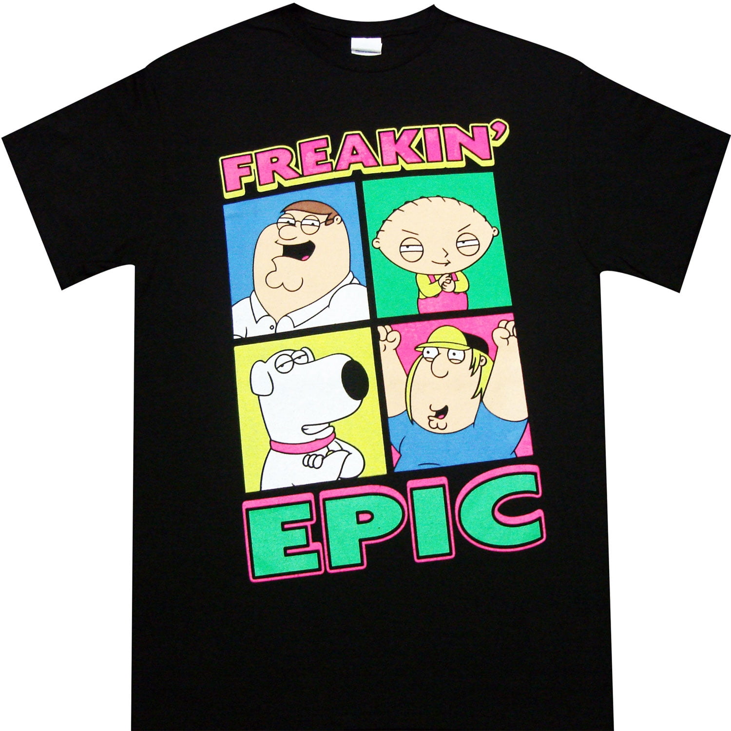 Family Guy Freakin' Epic Pop Adult T-shirt - Walmart.com, image size:1500x1500