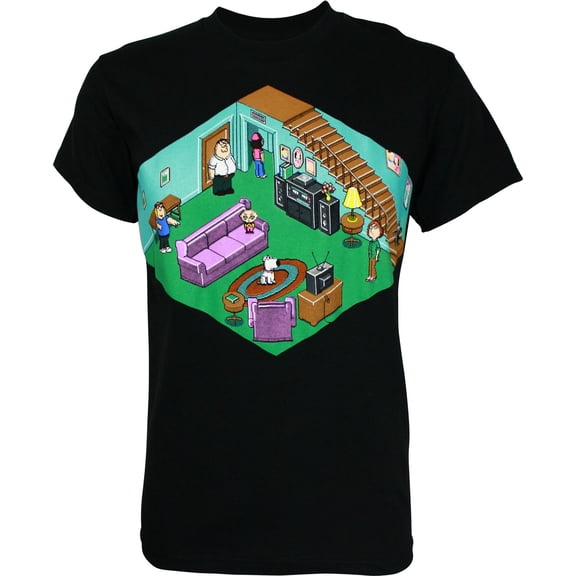 Family Guy Griffin Game Home Men's T-Shirt, Large