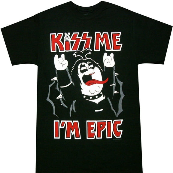Family Guy Kiss Me, I'm Epic Men's T-Shirt, Black, Medium