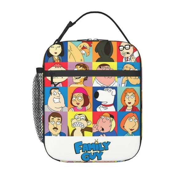 Family Guy Lunch Bag Insulated Cooler Box For Snacks Travel Picnic School Supplies Gifts
