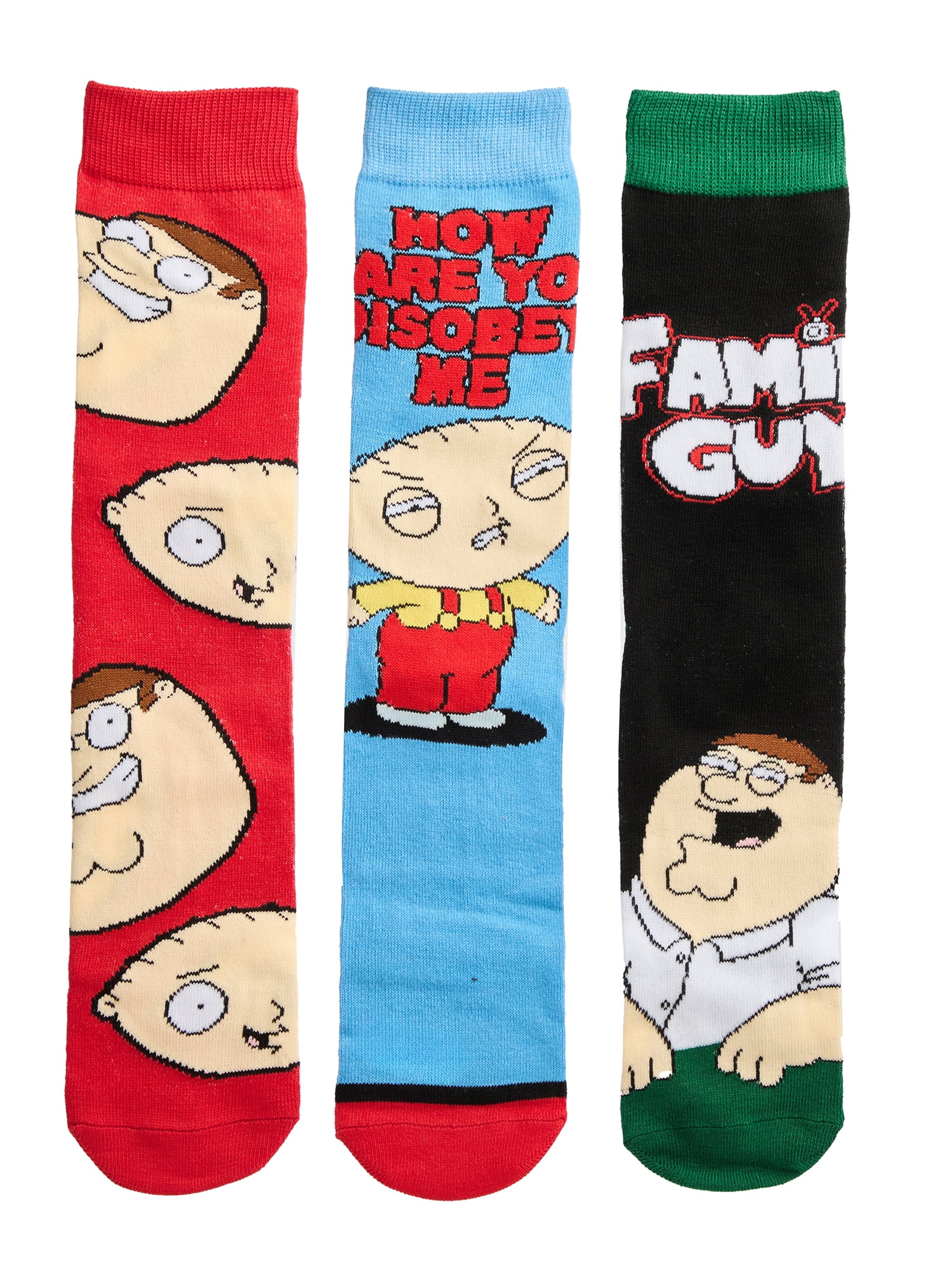 Family Guy Men's Crew Socks, 3-Pack