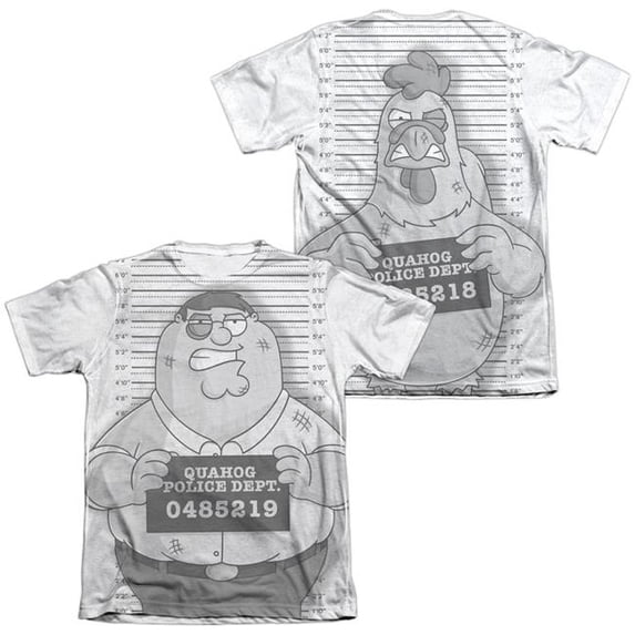 Family Guy Men's Mug Shot Sublimation T-shirt White