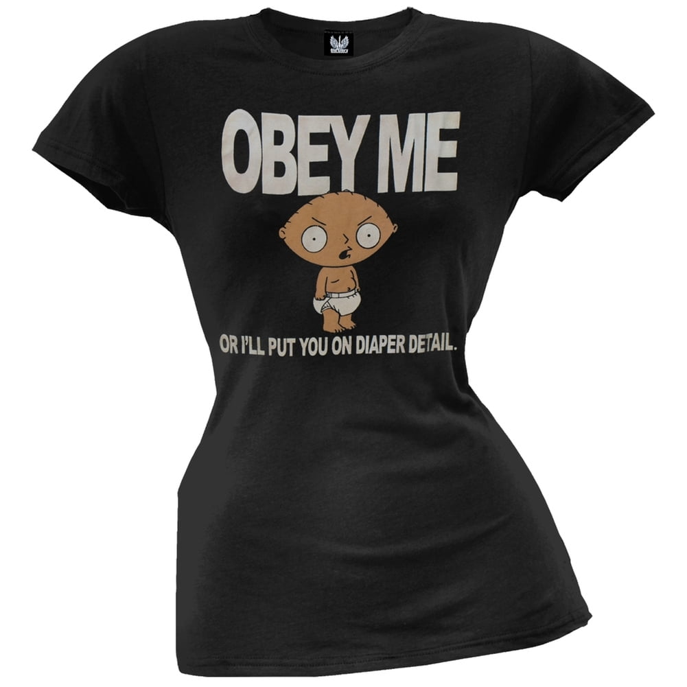 Family Guy - Obey Me Juniors T-Shirt - Walmart.com display picture 3