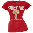 thumbnail image 1 of Family Guy - Obey Me Red Juniors T-Shirt - Large, 1 of 1