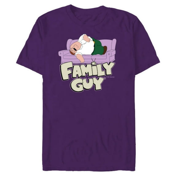 Family Guy Peter Griffin Couch Nap - Short Sleeve Blended T-Shirt for Adults - Customized-Berry Snow Heather