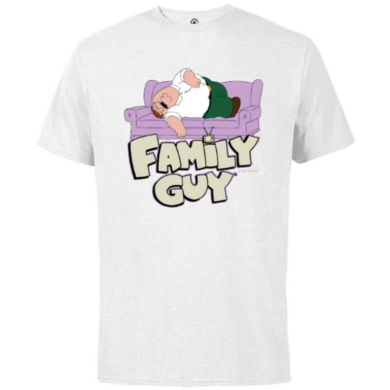 Family Guy Peter Griffin Couch Nap - Short Sleeve Cotton T-Shirt for Adults  - Customized-White 