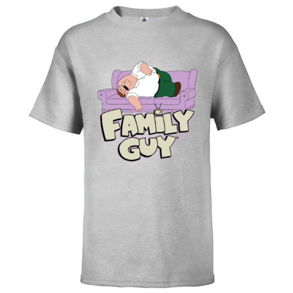 Family Guy Peter Griffin Couch Nap - Short Sleeve T-Shirt for Kids - Customized-Athletic Heather