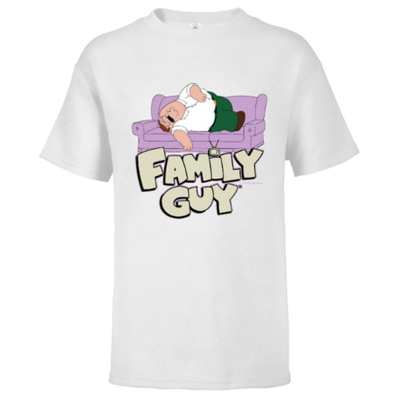Family Guy Peter Griffin Couch Nap - Short Sleeve T-Shirt for Kids - Customized-White
