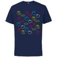 thumbnail image 1 of Family Guy Peter Lois Meg Stewie Brian Chris Neon Faces - Short Sleeve Cotton T-Shirt for Adults - Customized-Navy, 1 of 5