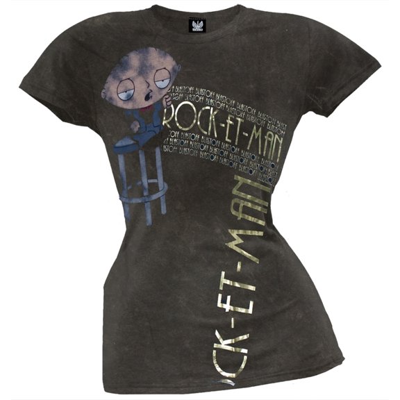 Family Guy - Rocketman Mineral Wash Juniors T-Shirt - Large