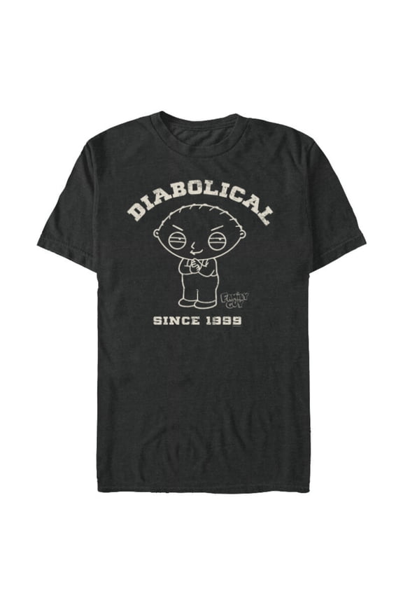 Family Guy Stewie Diabolical Since 1999 - Short Sleeve Blended T-Shirt for Adults - Customized-Graphite Snow Heather