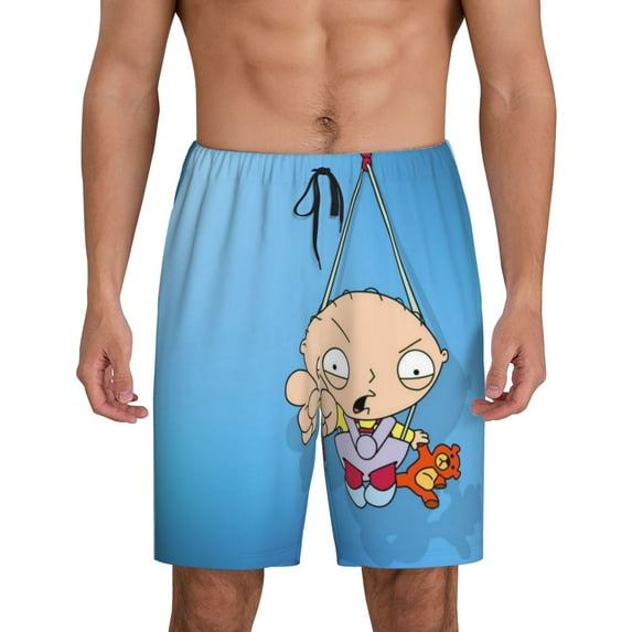 Family Guy Stewie Men's Short Pajama Pants Lightweight Daily Lounge Shorts Bottoms Sleepwear Cozy Soft Home Pajama Pants Shorts