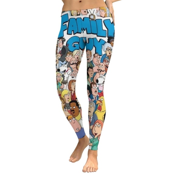 Family Guy Yoga Pants Women High Waisted Tummy Control Non See-Through Elastic Running Workout Yoga Leggings Pants