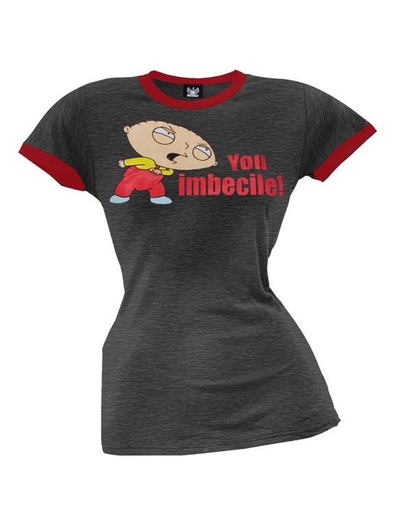 - You Imbecile Juniors Ringer T-Shirt - Medium