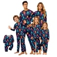 thumbnail image 1 of Family Halloween Pajamas Matching Sets, Soft Starry Sky Colorful Ghost Print Long Sleeve Top and Long Pants Halloween Pajamas for Family, 2 Piece Holiday Sleepwear Halloween Family Pjs Set, 1 of 7