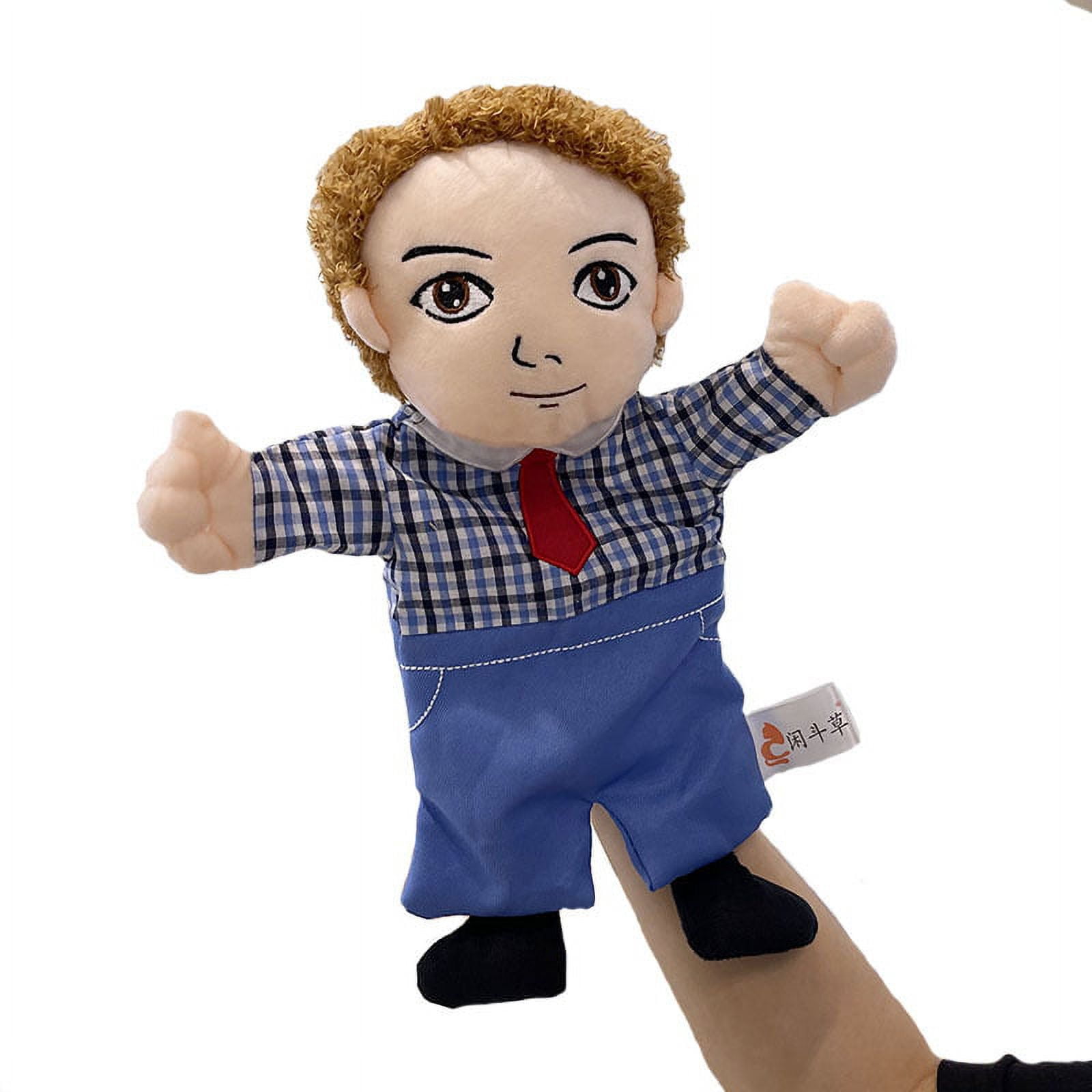 Family Hand Puppet Cartoon Plush Dad Doll Hand Puppet Storytelling