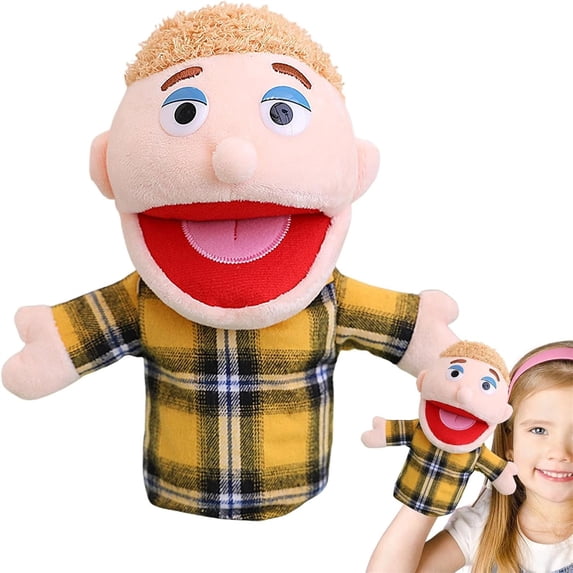Family Hand Puppet Set 11 inch with Movable Mouth, 5PCS Cloth Role Play Puppets for Kids, Interactive Storytelling Toy, School Home Educational Gift