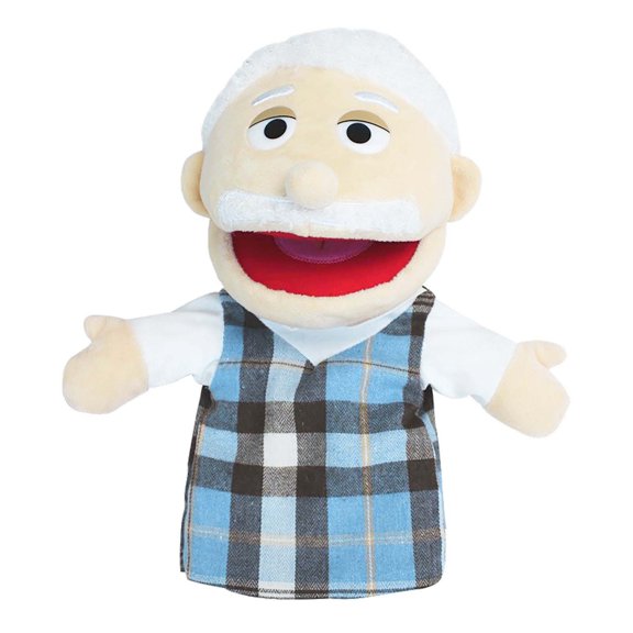 Family Hand Puppets, Puppets for Boys Girls Role Paly Family Members, 30cm/11.8inch Plush Soft Hand Puppets with Working Mouth, Family Puppets Story Toys, Imaginative Pretend Play Gift - A