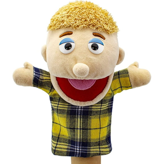 Family Hand Puppets,Puppets for Kids Role Paly Family Members 13.4 INCH Multi-Ethnic Puppets Plush Soft Hand Puppets Family Puppets Story Toys, Puppets for Girls Boys Finger Puppets Puppet Set Gifts