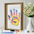 thumbnail image 1 of Family Handprint Kit, DIY Craft Keepsake Wooden Frame, Personalized Family Hand Casting Kit with Clear Acrylic Boards, Memory Gift for New Families Baby Pet(Brown), 1 of 6