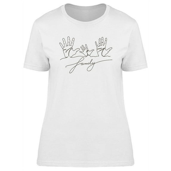 Family Handprints T-Shirt Women -Image by Shutterstock, Female XX-Large