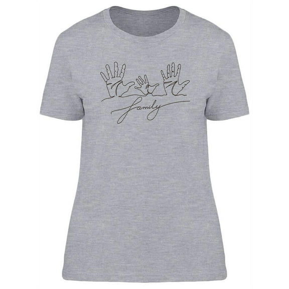 Family Handprints T-Shirt Women -Image by Shutterstock, Female XX-Large