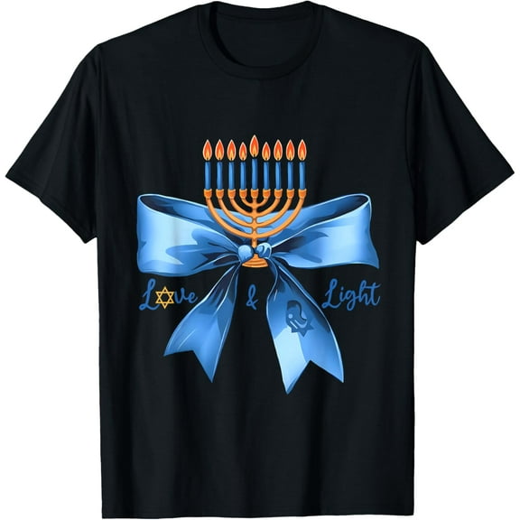 Family Hanukkah 2024 Love And Light Matching Family T-Shirt
