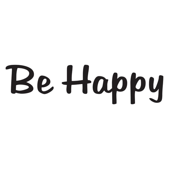 Family Be Happy Happy Quotes & Sayings Wall Decal Decoration Quote Wall Art Vinyl Decal Decoration Sticker Lasts Years and Easily Removable - Size: 20 In(W) x 6 In(H)