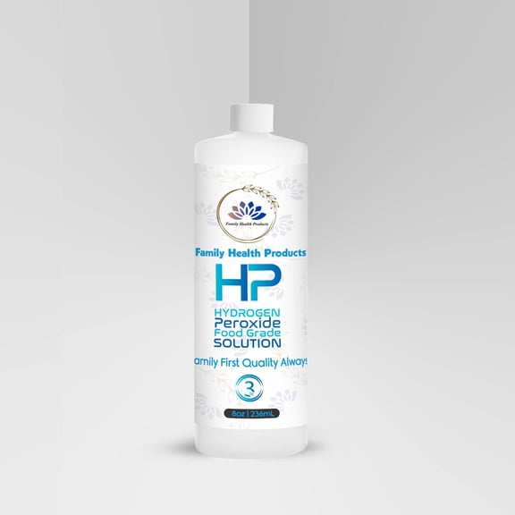 Family Health Products Food Grade Hydrogen Peroxide 3% Pure Natural Cleaner Solution 8oz Bottle