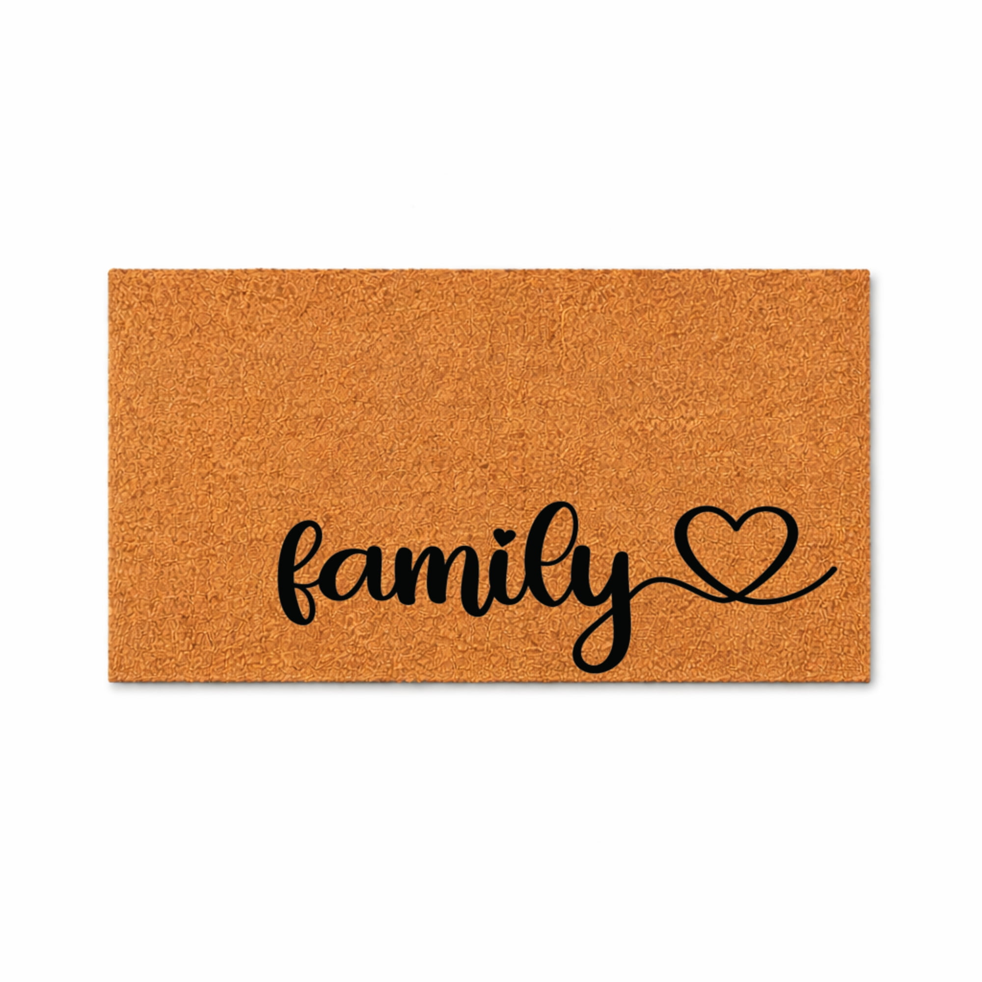 Family Heart Door Mat, Welcome Doormat, Front Door Entry Rug ...