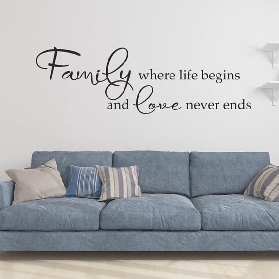Family Home Decal Art Design Vinyl Wall Sticker Quotes Entryway Wallpaper Home Decor Living Room Bedroom Wall Posters 178x56cm