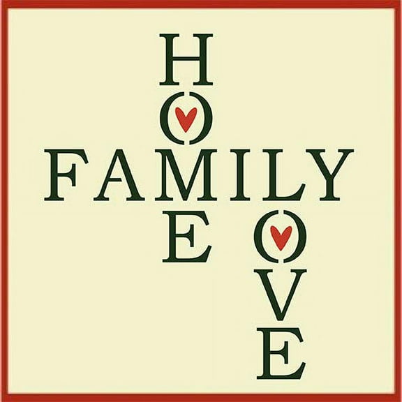 Family Home Love Sign Stencil - Reusable Laser Cut Mylar Template for Painting Home Decor Crafts Signs Home Inspiration Holiday - The Artful Stencil