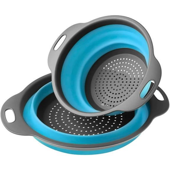 Family Home Products Collapsible Silicone Colander Strainer Set