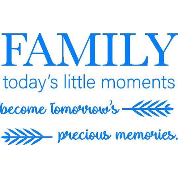 Family Home Wall Quote - Vinyl Wall Decal 20"x12" - House Decor for Living Room or Bedroom