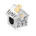 thumbnail image 1 of Family House Charm Cubic Zirconia Sterling Silver Womens Ginger Lyne Collection, 1 of 5