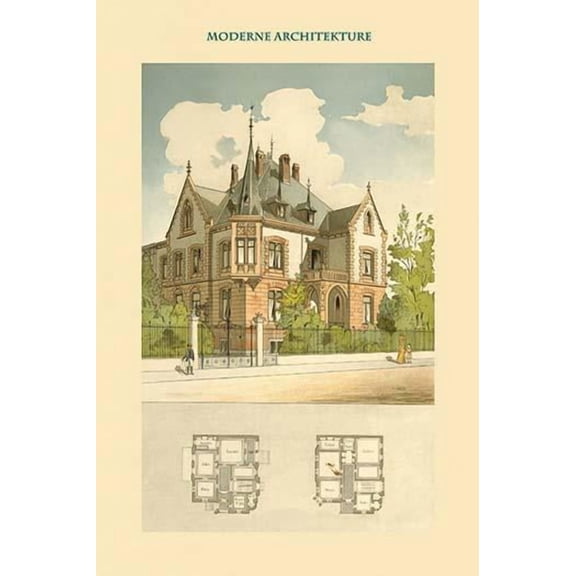 Family House in Basel, Basle - Switzerland-Fine Art Canvas Print (20" x 30")