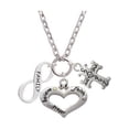 thumbnail image 1 of Family Infinity Sign Believe Faith Prayer Heart and Scroll Cross Zoe Necklace, 1 of 1