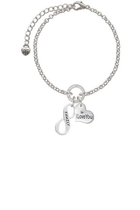 Family Infinity Sign I Love You You Are Loved Circle Bracelet