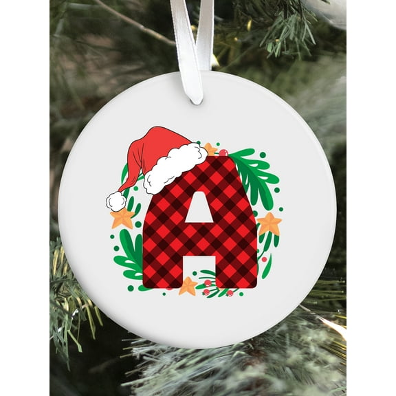 Family Initial Christmas Decor Ornaments for Xmas Tree - Xmas Funny Gift for Christmas Party