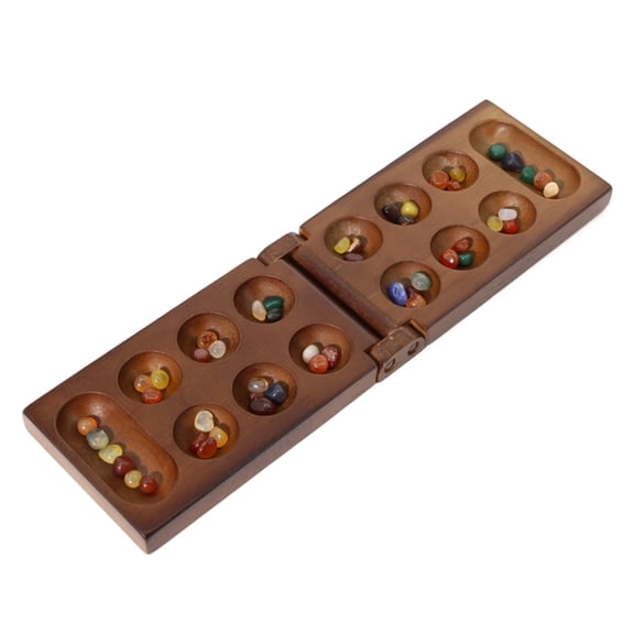 Family Interactively Wood Chesses Logics Game with Storage Case Wood Texture for Brains Exercise and Safe Fun