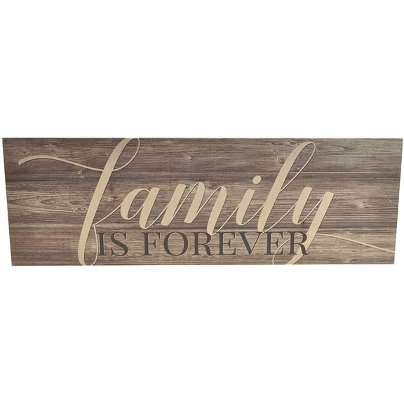 Family Is Forever Rustic Wood Farmhouse Wall Sign 6x18