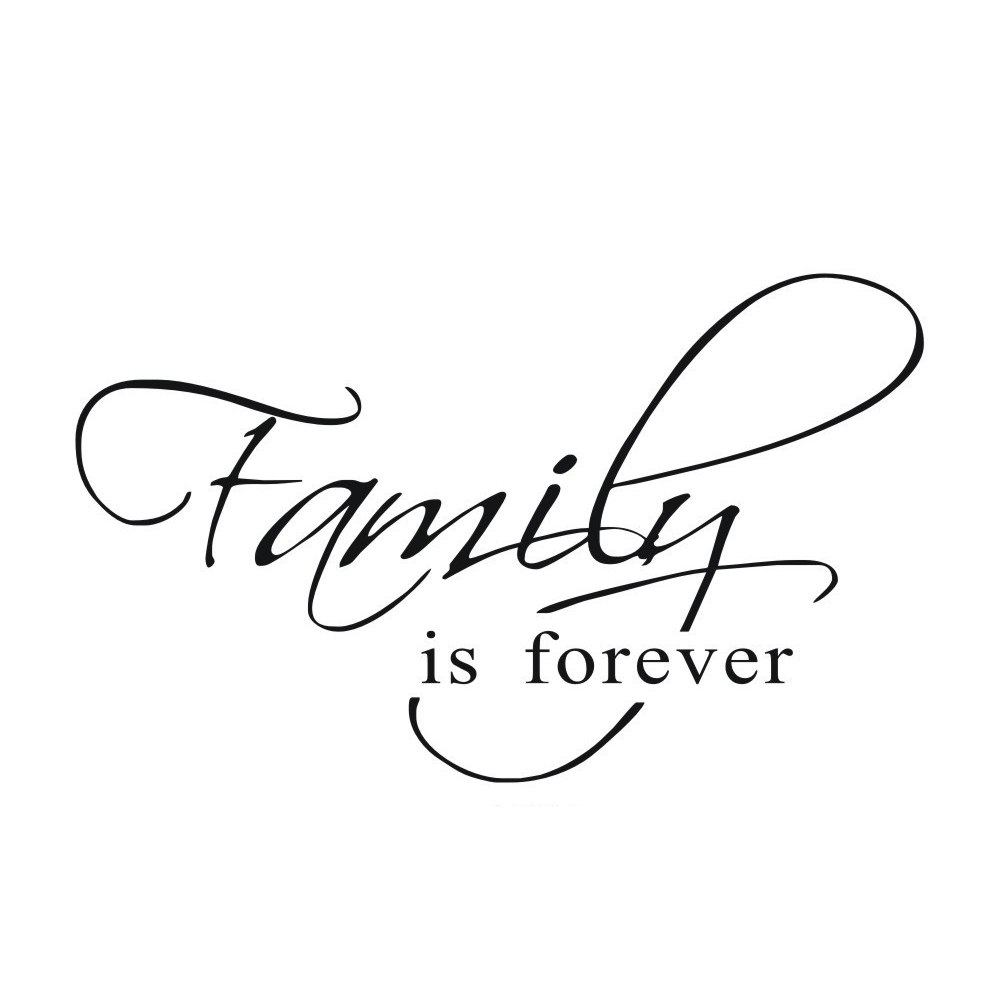 Family Is Forever Wall Sticker Vinyl Lettering Wall Decal Removable DIY