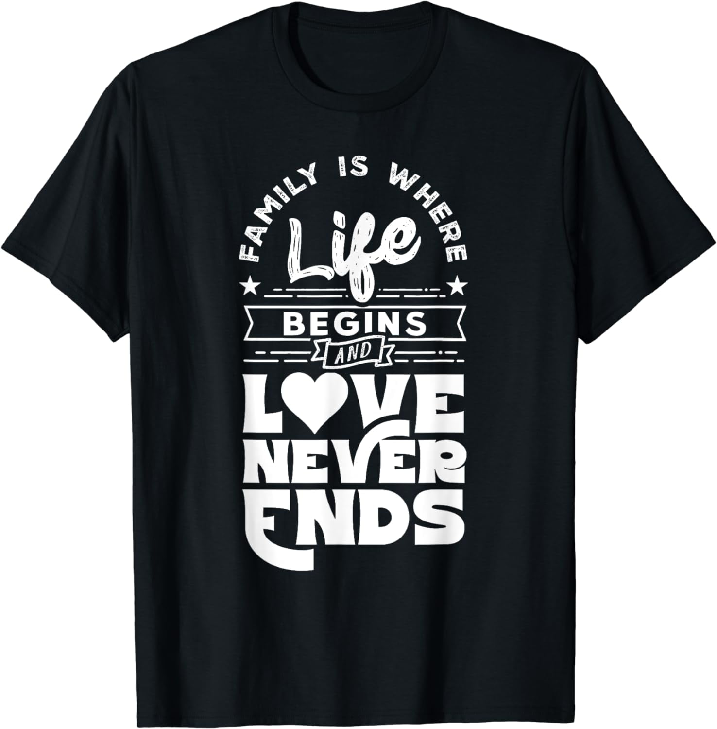 Family Is Where Life Begins Families Reunion Relatives T-Shirt ...