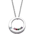 thumbnail image 1 of Family Jewelry Personalized Planet Mother's Sterling Silver Mother's Birthstone Circle Necklace ,Women's, 1 of 1