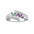 thumbnail image 1 of Personalized Planet Mother's Sterling Silver Marquise Birthstone & Diamond Accent Ring, Women's, 1 of 3