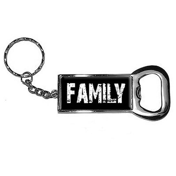 Family Keychain Key Chain Ring Bottle Bottlecap Opener